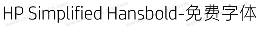 HP Simplified Hansbold字体转换